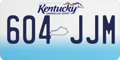 KY license plate 604JJM
