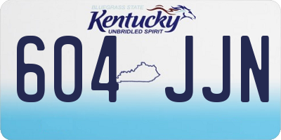 KY license plate 604JJN