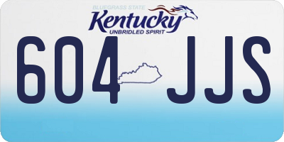 KY license plate 604JJS