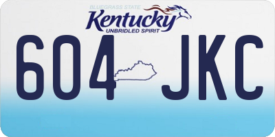 KY license plate 604JKC