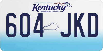 KY license plate 604JKD
