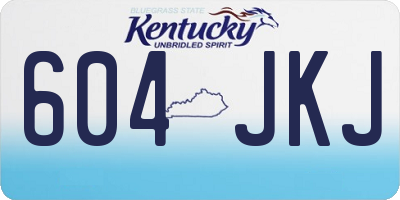 KY license plate 604JKJ