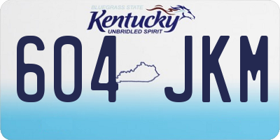KY license plate 604JKM