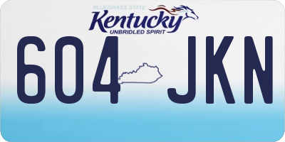 KY license plate 604JKN