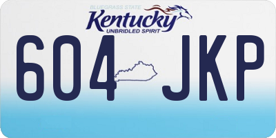 KY license plate 604JKP