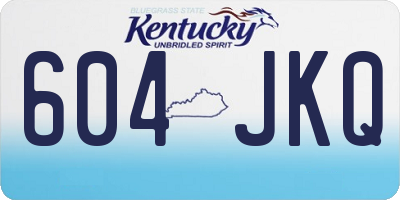 KY license plate 604JKQ
