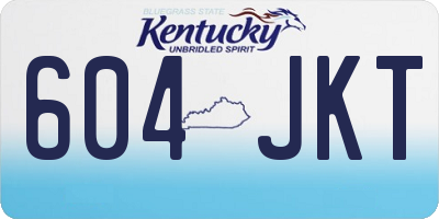 KY license plate 604JKT