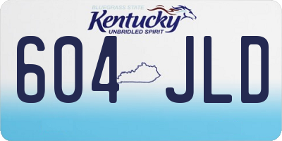 KY license plate 604JLD