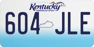 KY license plate 604JLE