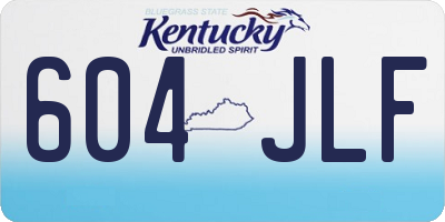 KY license plate 604JLF