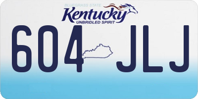 KY license plate 604JLJ