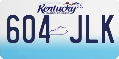 KY license plate 604JLK