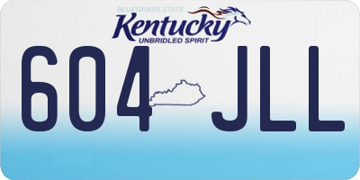 KY license plate 604JLL