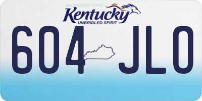 KY license plate 604JLO