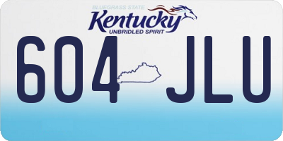 KY license plate 604JLU