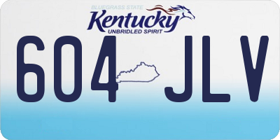 KY license plate 604JLV