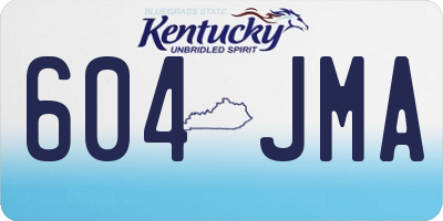 KY license plate 604JMA