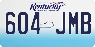 KY license plate 604JMB