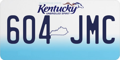 KY license plate 604JMC