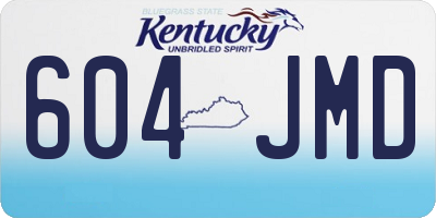KY license plate 604JMD