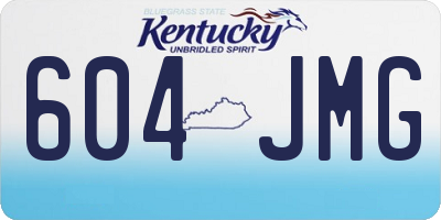 KY license plate 604JMG