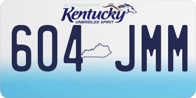 KY license plate 604JMM