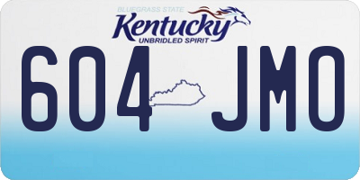 KY license plate 604JMO