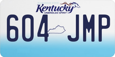 KY license plate 604JMP