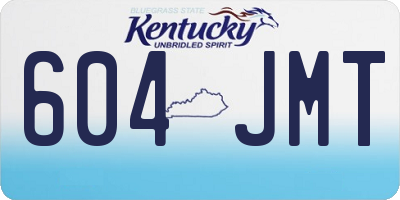 KY license plate 604JMT