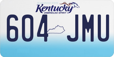 KY license plate 604JMU