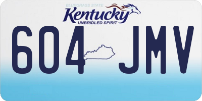 KY license plate 604JMV