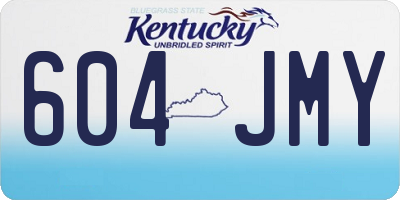 KY license plate 604JMY