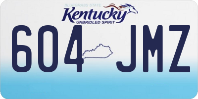 KY license plate 604JMZ