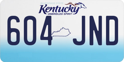 KY license plate 604JND