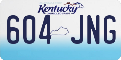 KY license plate 604JNG