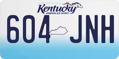 KY license plate 604JNH