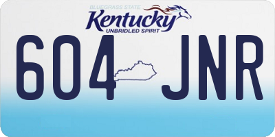 KY license plate 604JNR