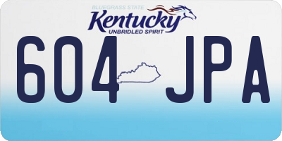 KY license plate 604JPA