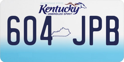 KY license plate 604JPB