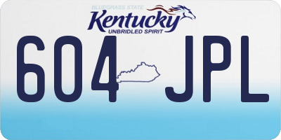 KY license plate 604JPL