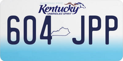 KY license plate 604JPP