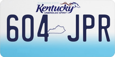 KY license plate 604JPR