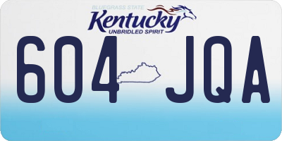 KY license plate 604JQA