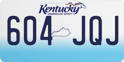KY license plate 604JQJ