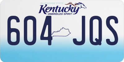 KY license plate 604JQS