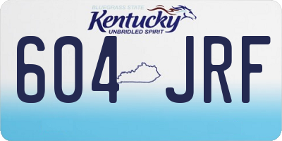 KY license plate 604JRF