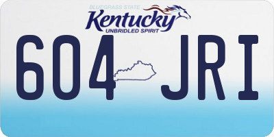KY license plate 604JRI