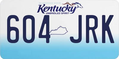 KY license plate 604JRK