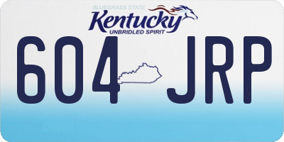 KY license plate 604JRP