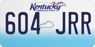 KY license plate 604JRR